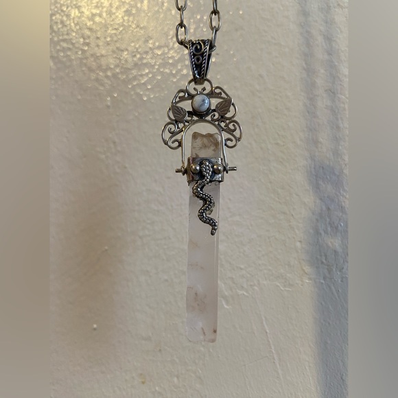 Vintage rose quartz pendant - Picture 3 of 4